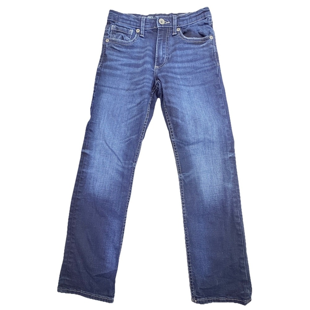 BKE Conner Straight Jeans Boys Size 12 Adjustable Waist Stretch Denim